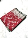 Banarasi mashru katan saree in red and green combination